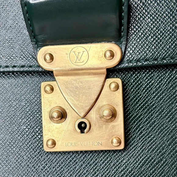 Louis Vuitton Selvette Clado Taiga, Briefcase Business Bag Document Bag Green - Picture 4 of 16